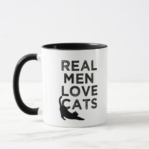 Real Men Love Cats funny coffee mug