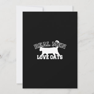 Real Men Love Cats Graphic Design on Black Decor