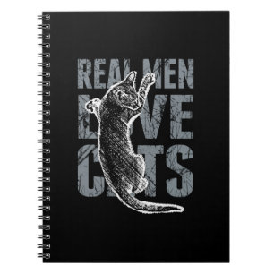 Real Men Love Cats in Distressed Style Notebook