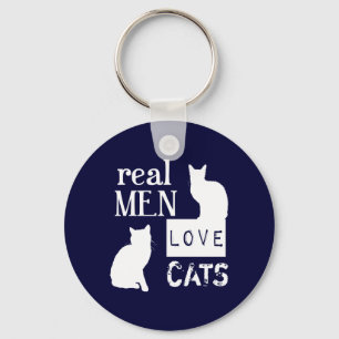 Real Men Love Cats Key Ring