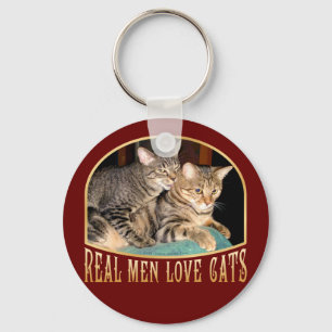 Real Men Love Cats Key Ring