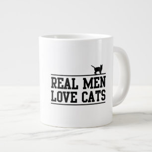 Real Men Love Cats Large Coffee Mug