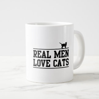 Real Men Love Cats Large Coffee Mug