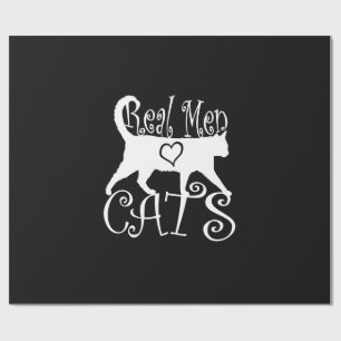Real Men Love Cats Logotype Wrapping Paper