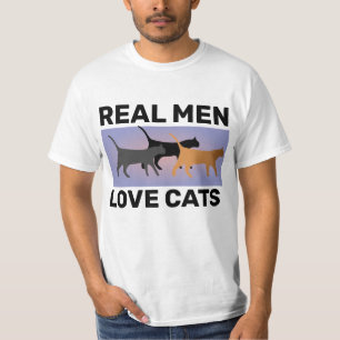 REAL MEN LOVE CATS, MEN'S CAT T-SHIRTS
