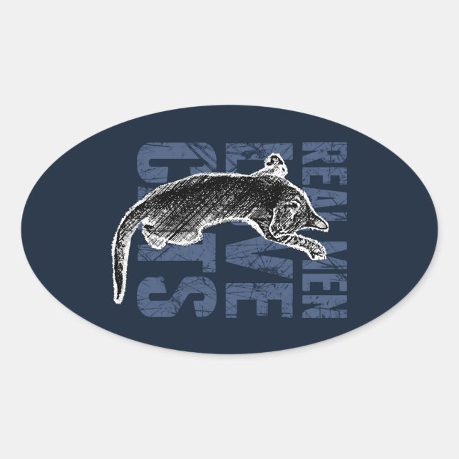Real Men Love Cats on blue steel Oval Sticker (Front)