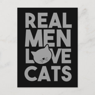 Real Men Love Cats Postcard