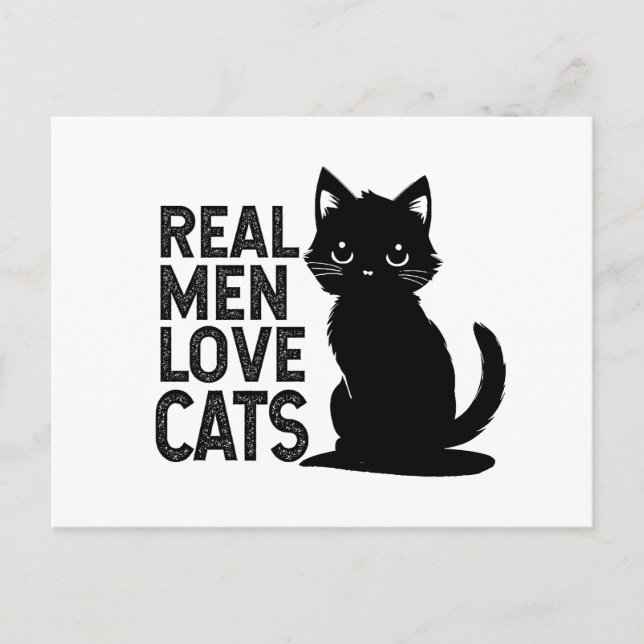Real Men Love Cats Postcard (Front)