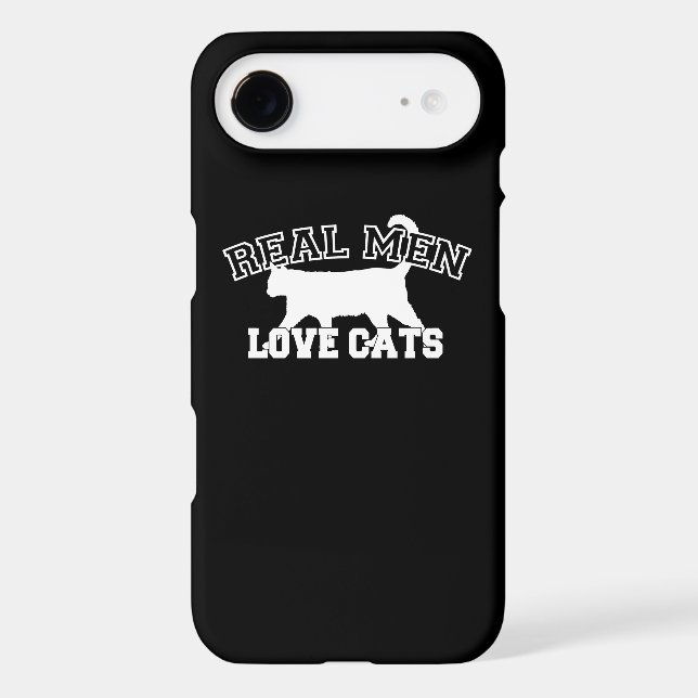 Real Men Love Cats Statement Case-Mate iPhone Case (Back)
