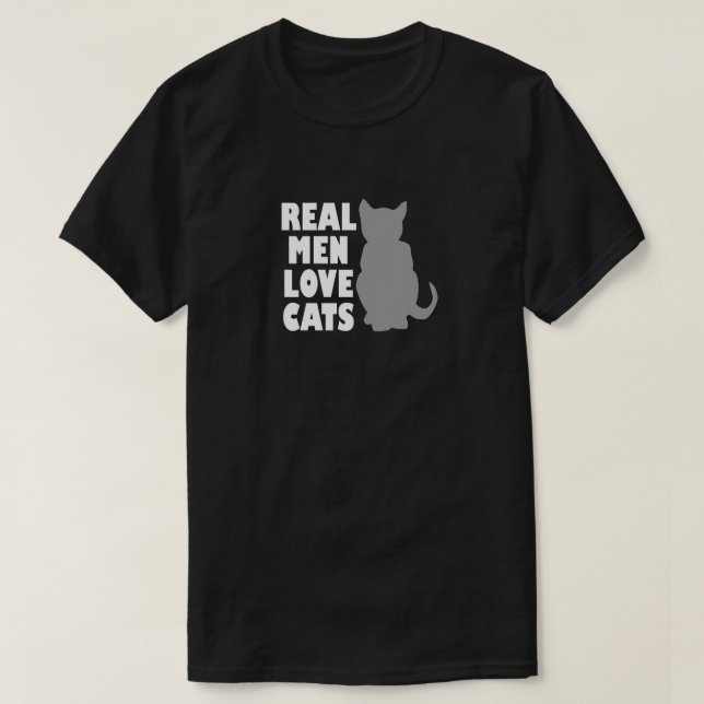 REAL MEN LOVE CATS T-Shirt (Design Front)