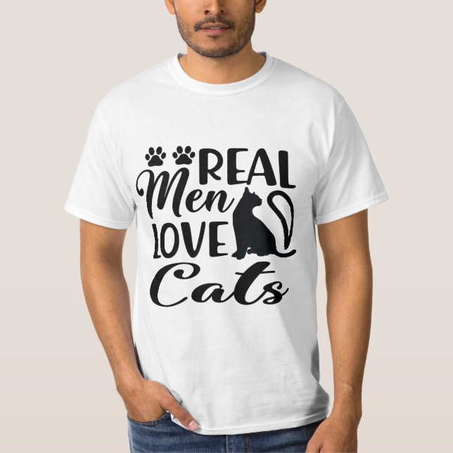 Real Men Love Cats T-Shirt (Front)