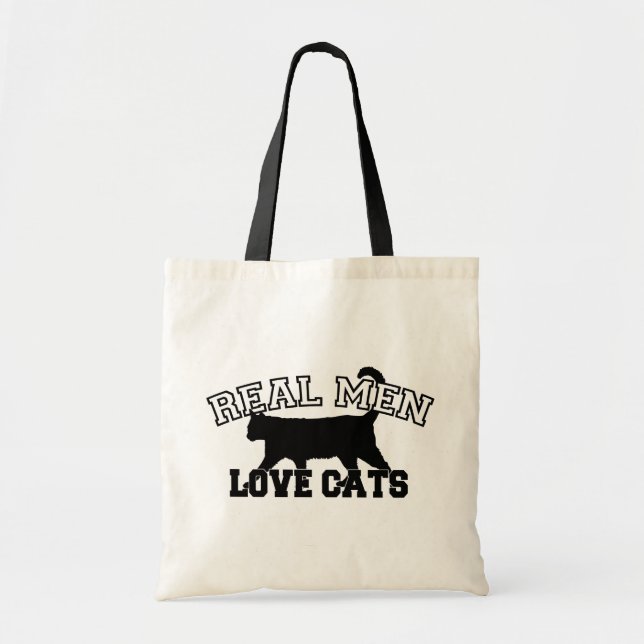 Real Men Love Cats Tote Bag (Front)