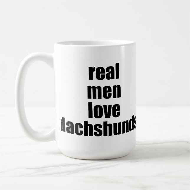 Real Men Love Dachshunds Mug (Left)