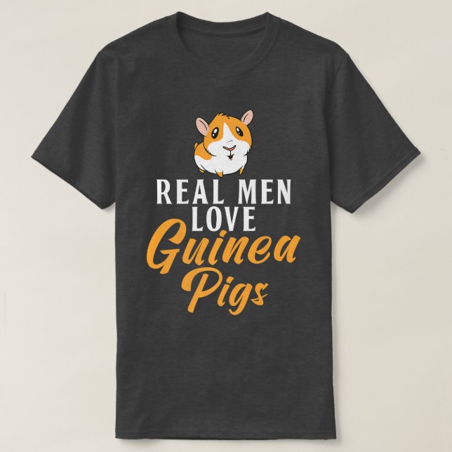 Real Men love Guinea Pigs Cute Guinea Pig Premium  T-Shirt (Design Front)
