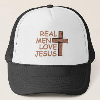 Real Men Love Jesus trucker hat