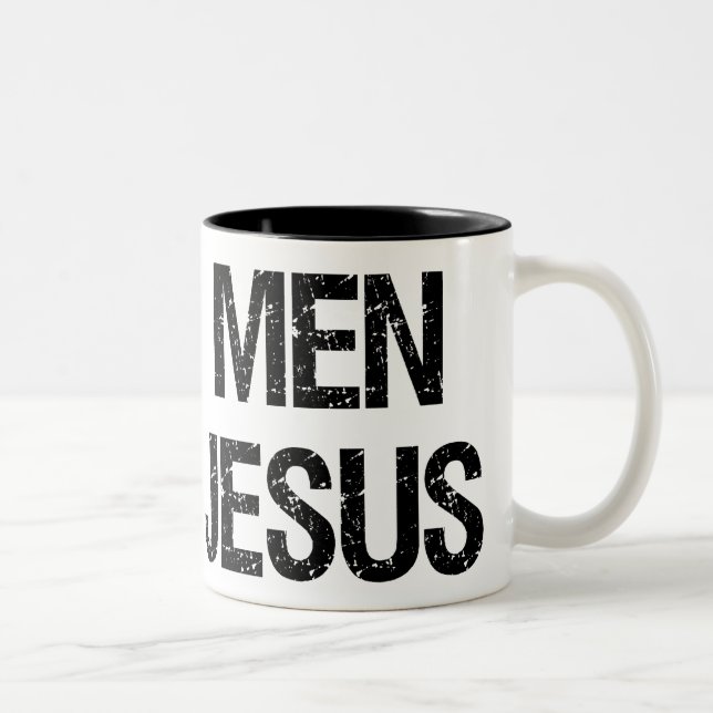Real Men Love Jesus Two-Tone Coffee Mug (Right)