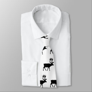 Real Men Love Moose Patterned Tie