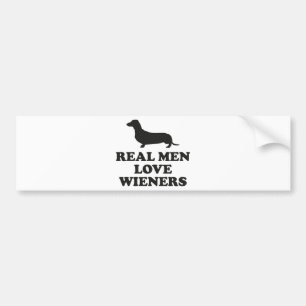 Real Men Love Wieners Bumper Sticker