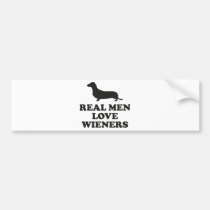 Real Men Love Wieners Bumper Sticker