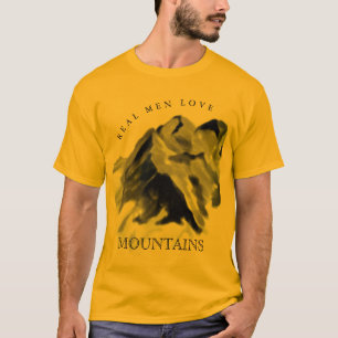 Real Men Loves Rocky Mountains Gold T-Shirt