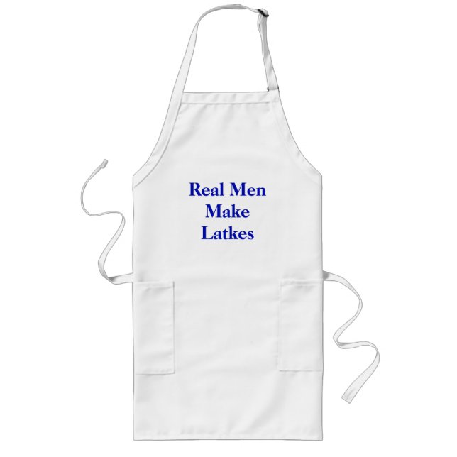 Real Men Make Latkes Long Apron (Front)