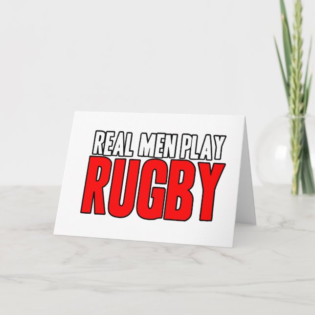 Real Men Play Rugby Card (Front)