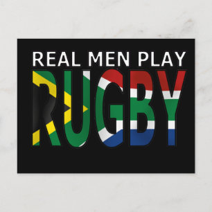 Real Men play Rugby South Africa Postcard