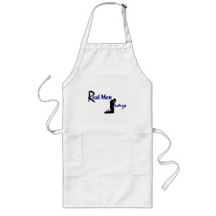 Real Men Pray Long Apron
