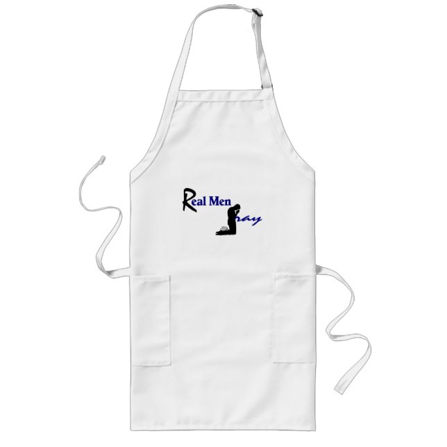 Real Men Pray Long Apron (Front)