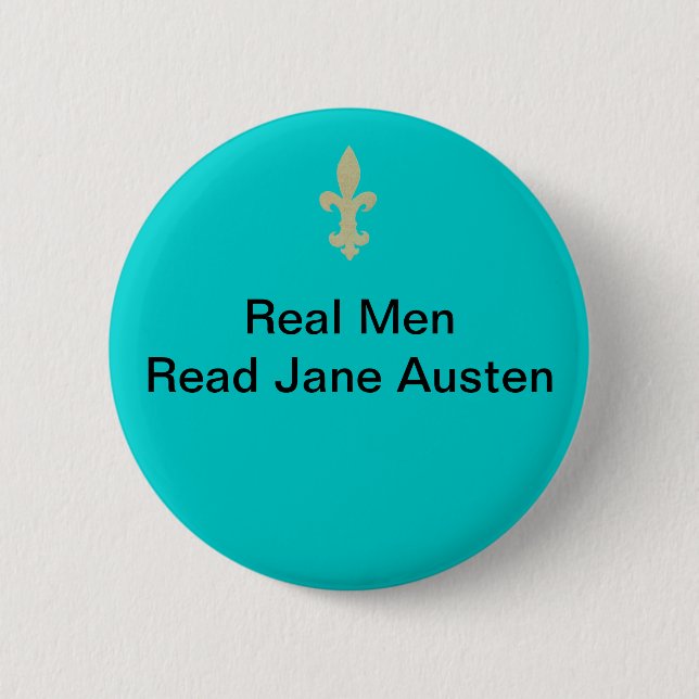 Real Men...Read Jane Austen 6 Cm Round Badge (Front)