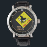 Real Men Ride Horses & Black Horse Party / Rodeo  Watch<br><div class="desc">Watch (fashion): Real Men Ride Horses & Black wild horse running - easily customise text</div>