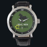 Real Men Run Free & Wild Black Horse (Tough Boy) Watch<br><div class="desc">WATCH: Real Men Run Free & Black wild horse running - tough boy fashion designs - easily customise text</div>