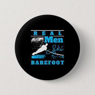 Real men ski barefoot extreme sports ski rope wate 6 cm round badge