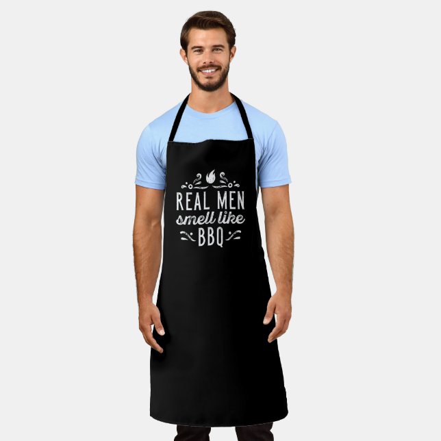Real Men Smell Like BBQ Apron (Worn)