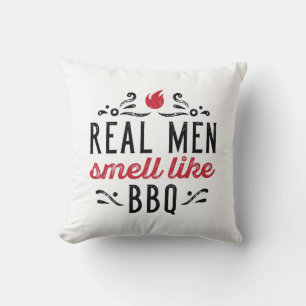 Real Men Smell Like BBQ Cushion