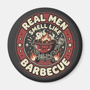 Real Men Smell Like BBQ Funny Grill Lover Gift Magnet