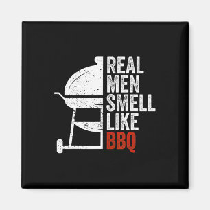Real Men Smell Like Byrbecue Funny Bbq Grilling Gi Magnet