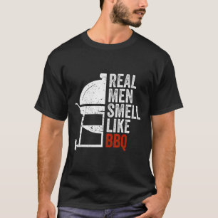 Real Men Smell Like Byrbecue Funny Bbq Grilling Gi T-Shirt