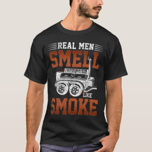 Real Men Smell Like Smoke - Bbq Smoker Grilling T-Shirt