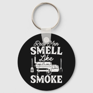 Real Men Smell Like Smoke - Pitmaster Bbq Smoker G Key Ring