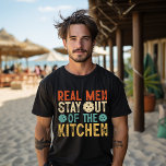 Real Men Stay Out Of The Kitchen Funny Pickleball T-Shirt<br><div class="desc">Are you a passionate Pickleball Player who loves to smash the ball with a Pickleball Paddle over the net occasionally? If you play Pickleball in your Retirement then this is perfect for you.</div>