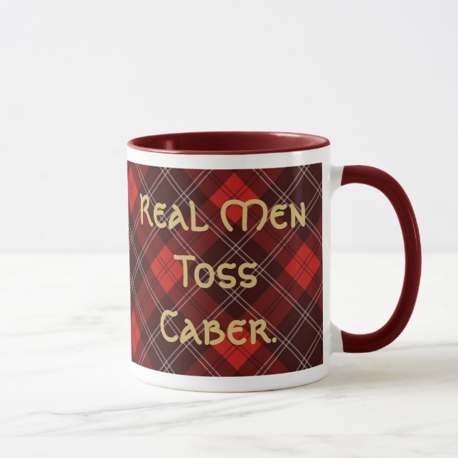 Real Men Toss Caber. Mug (Right)