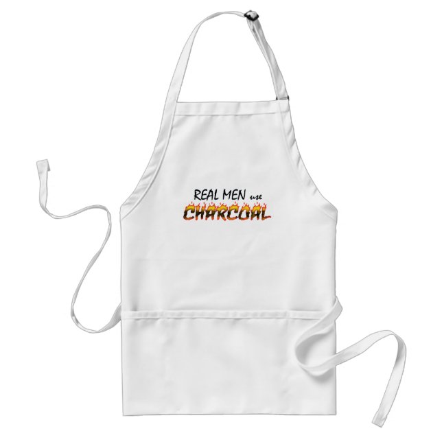 Real Men use Charcoal BBQ Apron (Front)