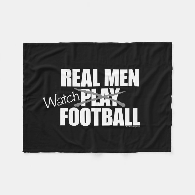 Real Men Watch Fleece Blanket (Front (Horizontal))