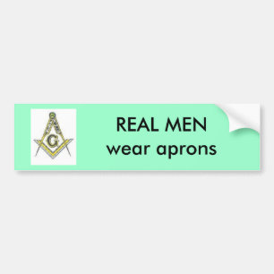 REAL MEN wear aprons Bumper Sticker