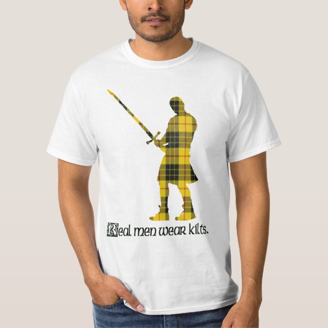 Real Men Wear Kilts MacLeod Scottish Tartan T-Shirt (Front)