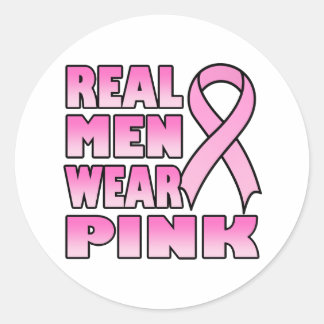 real men wear pink Sticker