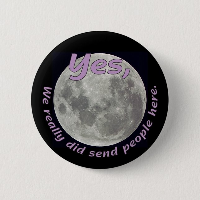 Real Moon Landing button (Front)