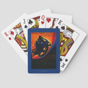 Real Moto Club Vintage PosterEurope Playing Cards