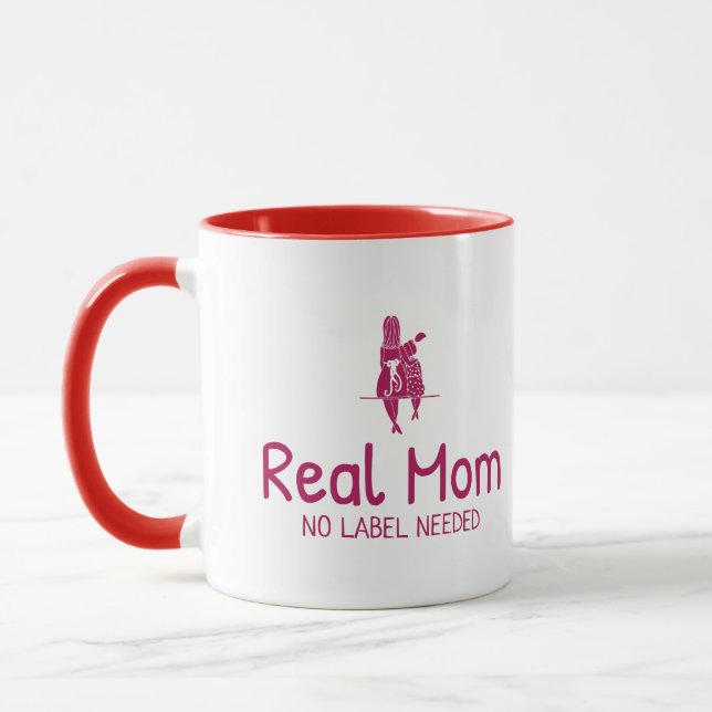 Real Mum No Label Needed Adoptive Mum  Mug (Left)